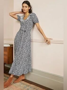 Boden Midi Dress Trim Eyelet- NWT Sz 6P (Belt Missing)